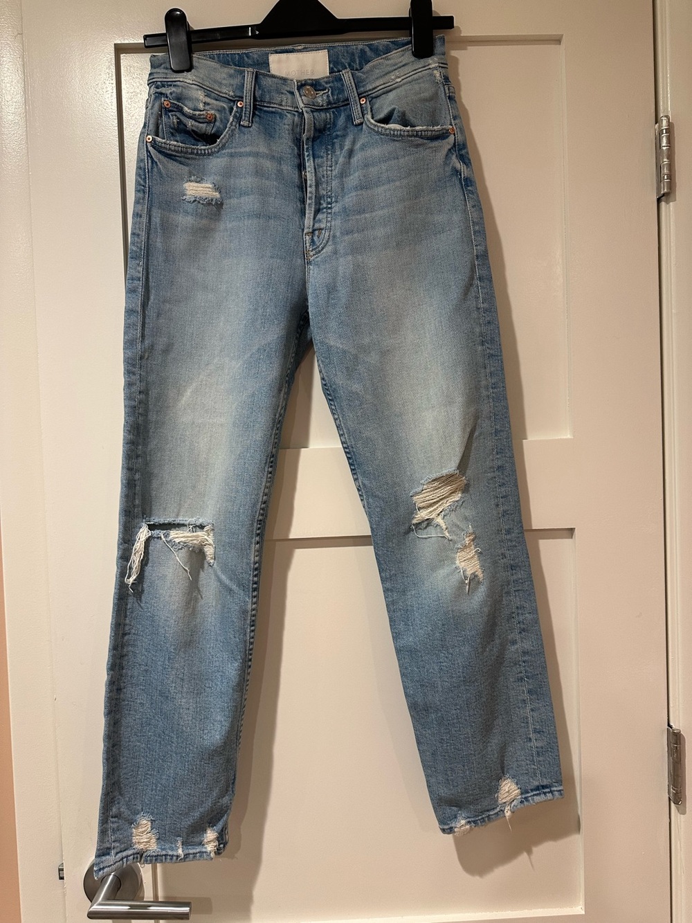 Mother size 26 ‘The Tomcat’ style straight leg distressed jeans